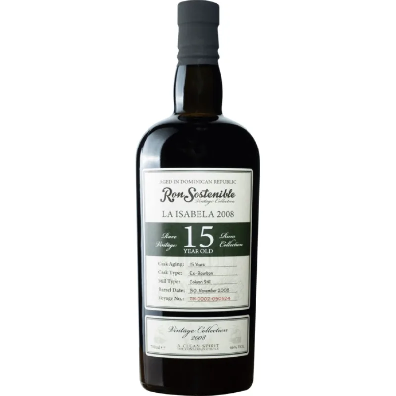 Ron Sostenible 15y La Isabela 46% 0,7 l (čistá fľaša)