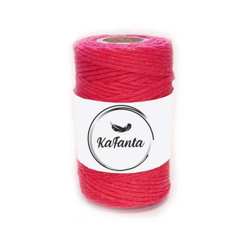 Macrame priadza KaFanta 2mm/60m - červená