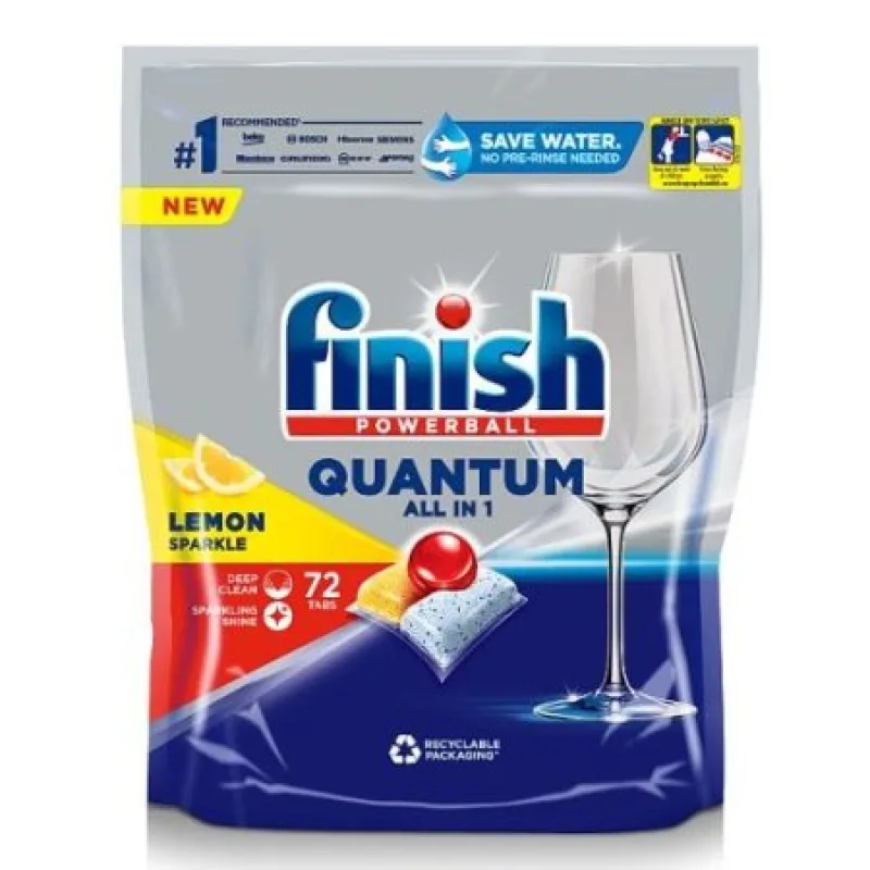 Finish Quantum All in 1 Lemon tablety do umývačky 72ks