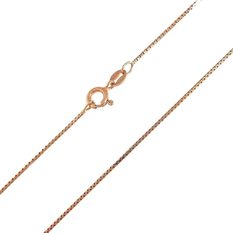 Strieborná pozlátená retiazka box chain dĺžka retiazky 42cm