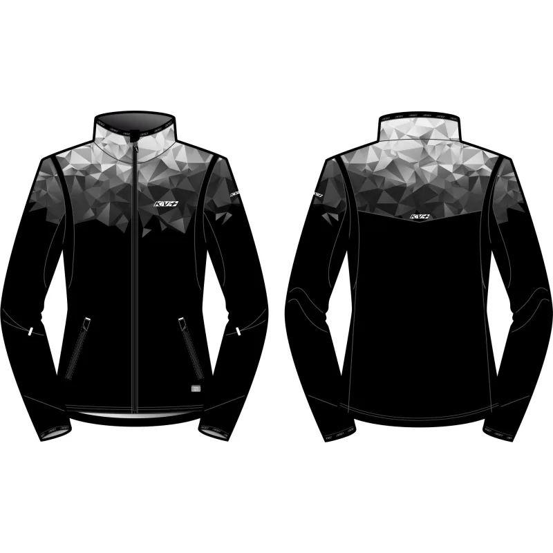 Dámská běžecká bunda KV+ Tornado black/white 22V107.1 2021/22