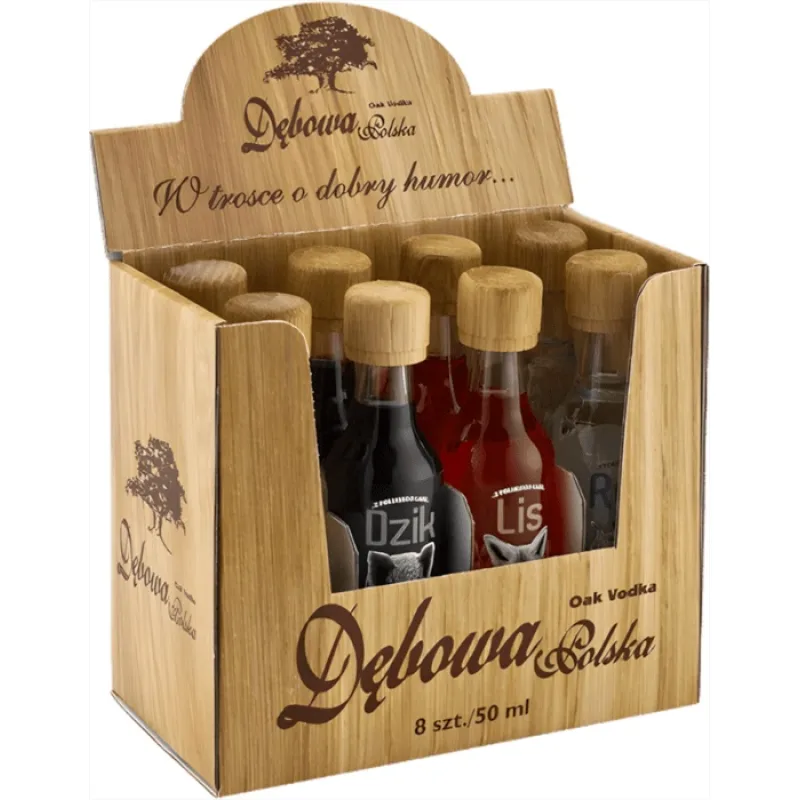 Debowa Dębowa - Oak Vodka Zwierzaki 8x0,05l 40% 0,4l