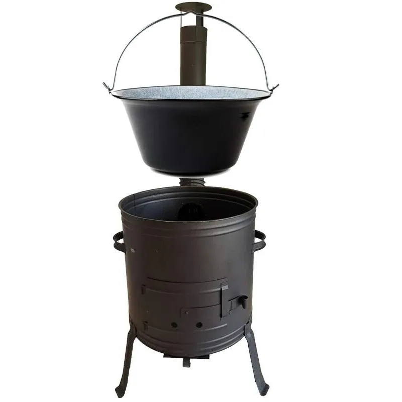 Smaltovaný kotlík 13 L + Ohňovzdorná kotlina Easy