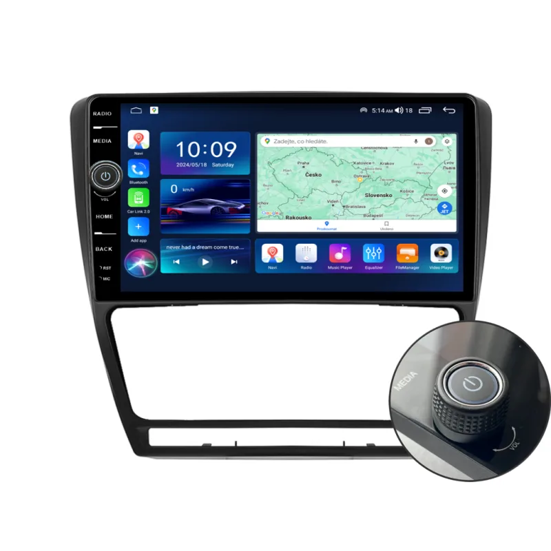 Everest 2DIN autorádio EVE02 Android, Škoda Octavia II B333