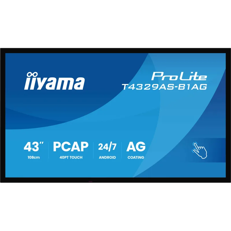 43" iiyama T4329AS-B1AG:IPS,4K UHD,Android,24/7 T4329AS-B1AG