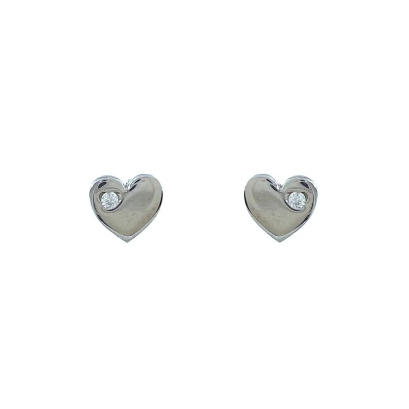 Zlaté náušnice srdiečka so zirkónom Au585/1000 hmotnosť 1,37g