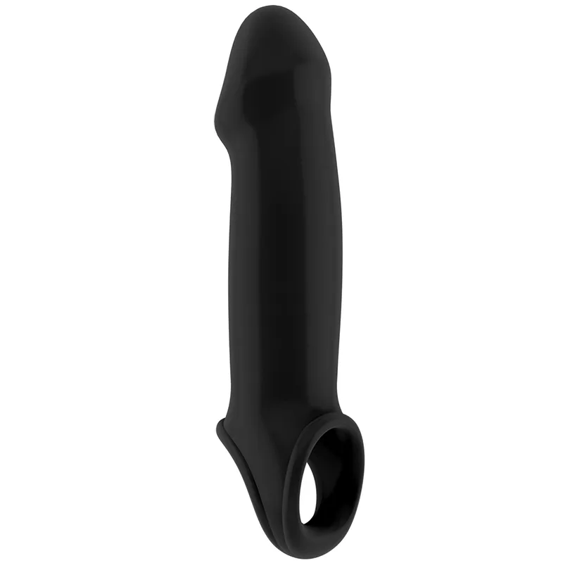 Shots Penis Sleeve with Extension Black - SONO 17