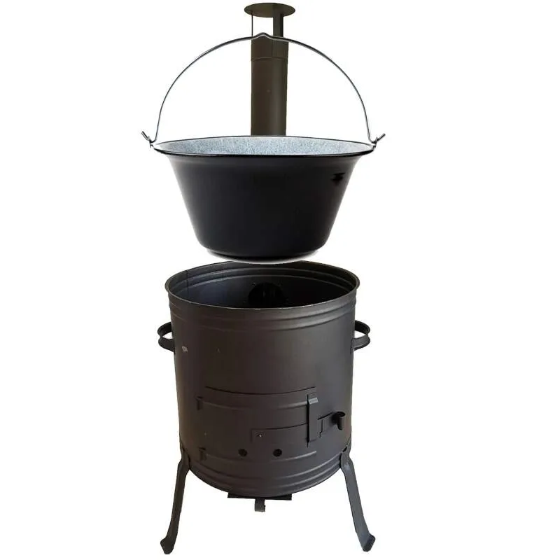 Smaltovaný kotlík 30 L + Ohňovzdorná kotlina Easy