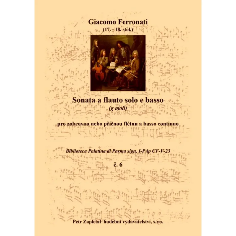 NotaNota Sonata a flauto solo e basso (Biblioteca Palatina 6)