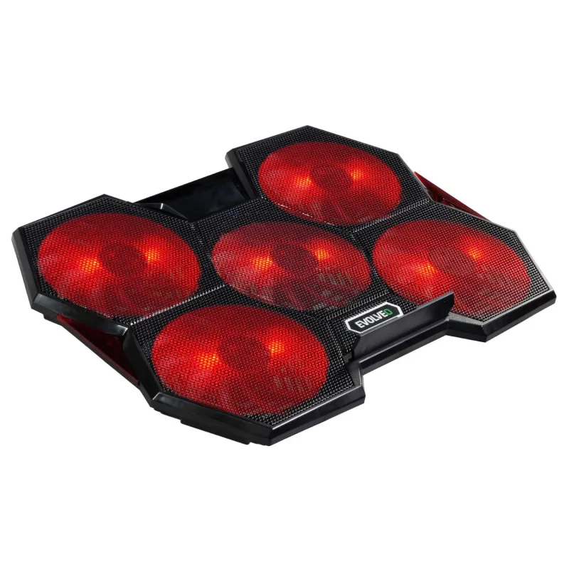 EVOLVEO Ania 14, chladicí podložka pro notebook, 5x ventilátor, červené podsvícení ANIA14