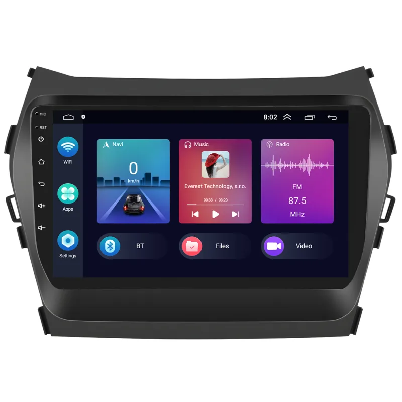 Podofo 2DIN autorádio PEV20 Android, Hyundai Santa Fe ix45 B437