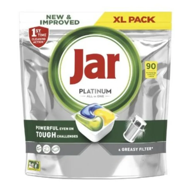 Jar Platinum All in One Lemon kapsule do umývačky riadu 90ks