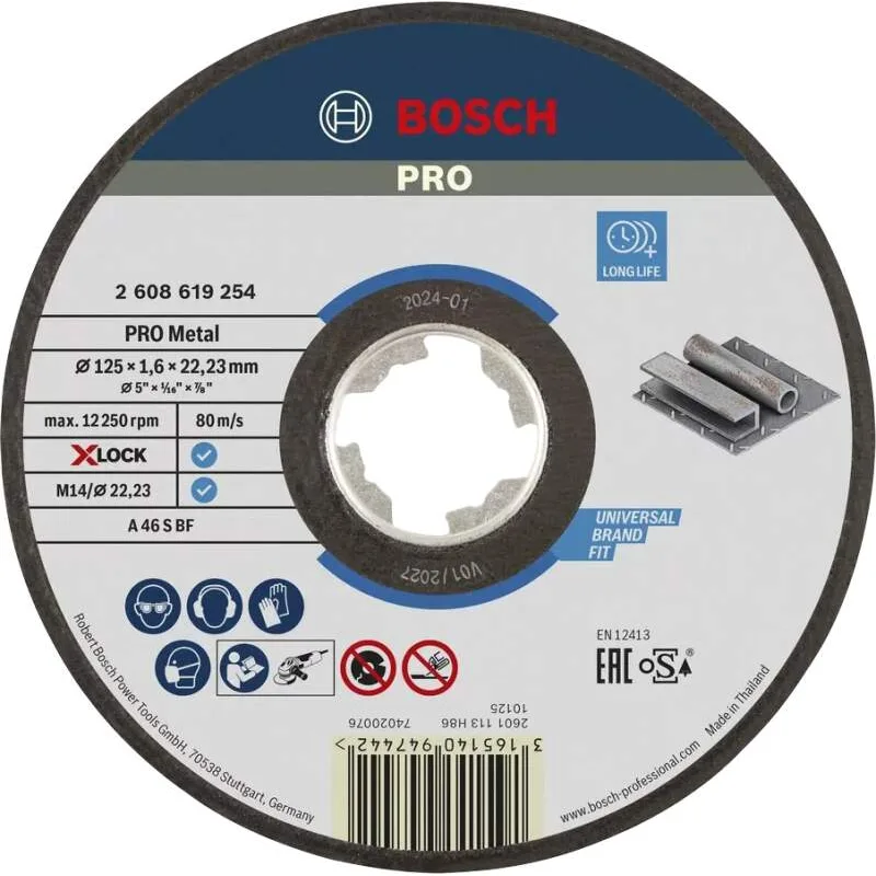BOSCH X-LOCK Expert for Metal 125mm