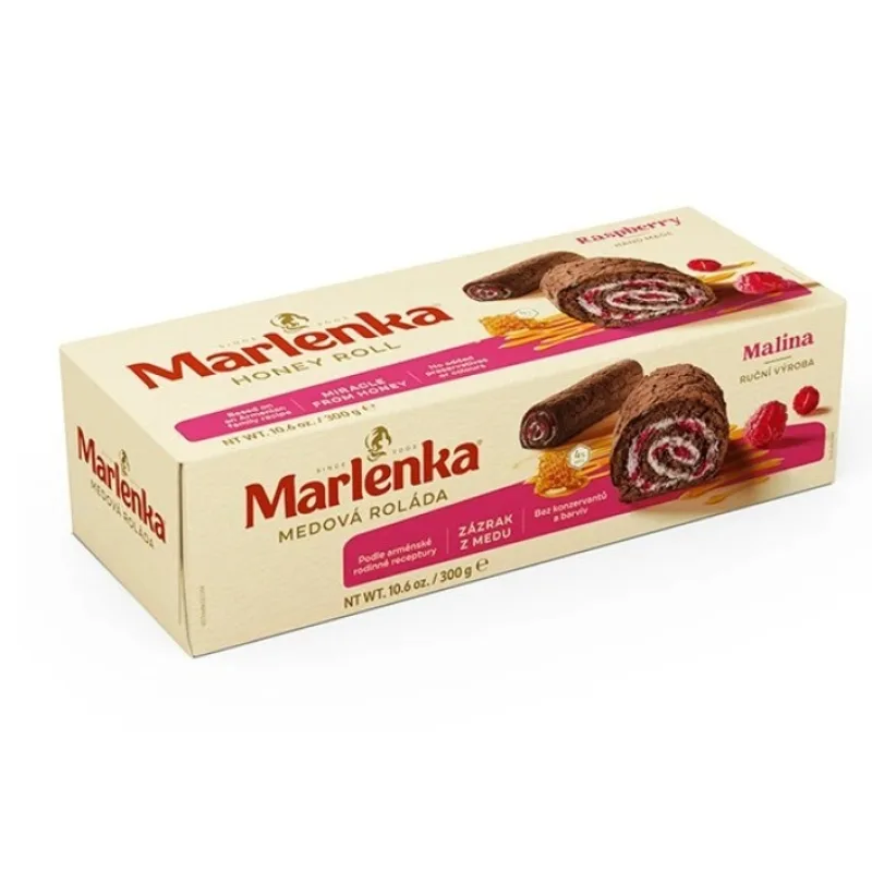 Marlenka kakaová roláda s malinami 300g