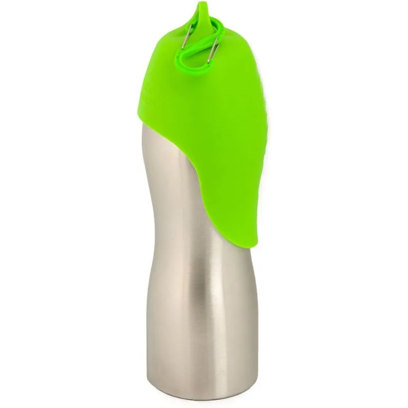 Fľaša na vodu nerezová pre psa, KONG H2O 740 ml zelená