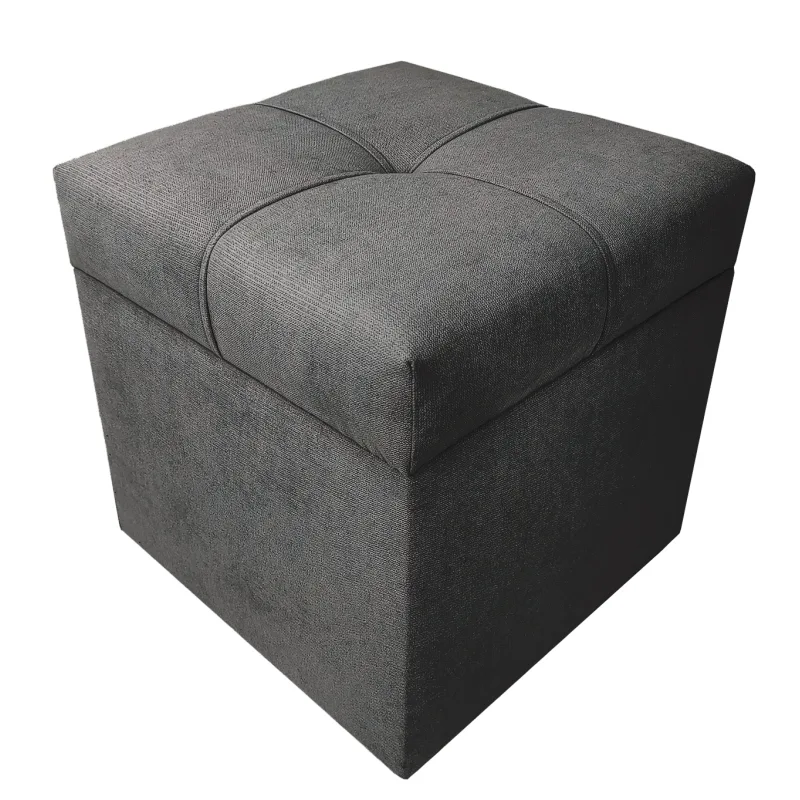 Taburetka Well Done s kockou na uskladnenie 1 mäkká 40x40 rôznych farieb Barva: 96 tmavě hnědá