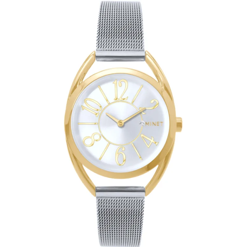 Strieborno-zlaté dámske hodinky ICON Bicolor MINET MWL5247