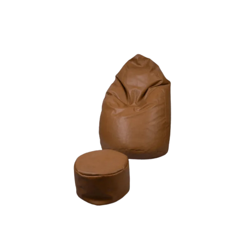 FITMANIA Sedací vak SAKO HRUŠKA XXXL + podnožník Barva: K22 HNĚDÁ