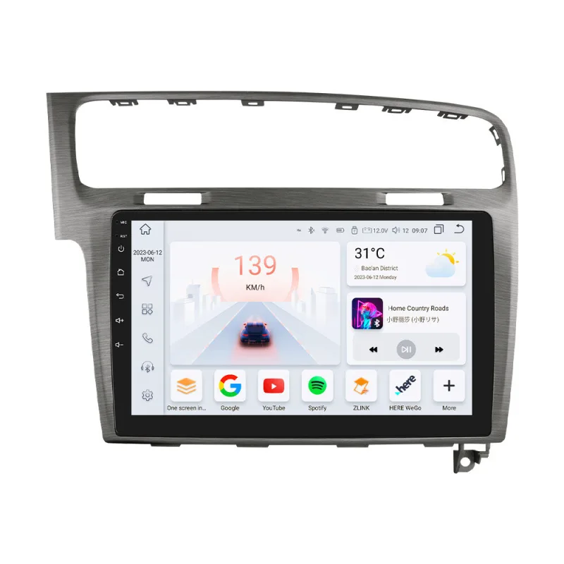 HIZPO KXVWGF7101 Autorádio 10,1“ Android pro Volkswagen Golf 7 Barva rámečku: Šedá, Model: S101006 (6+64GB) CHR1845_ED