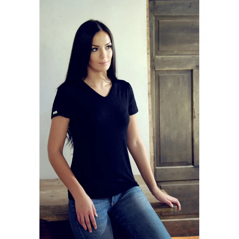 Bambusové tričko dámske Nature Line - S, čierne