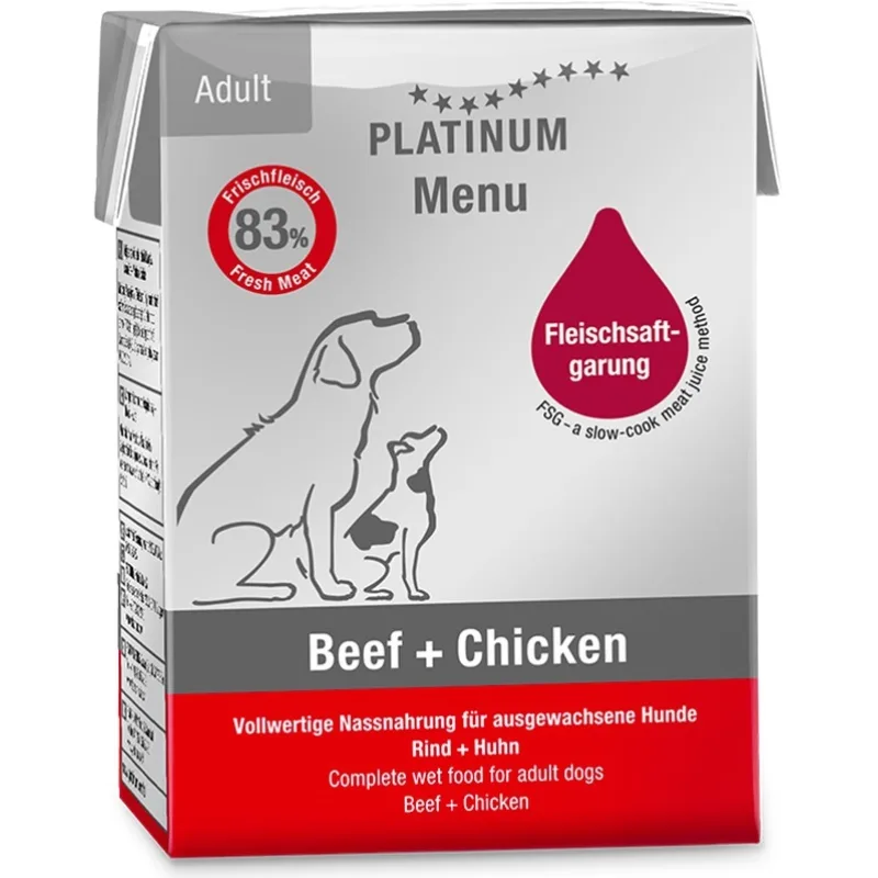 platinum natural PLATINUM Menu Beef+Chicken 12 x 375 g