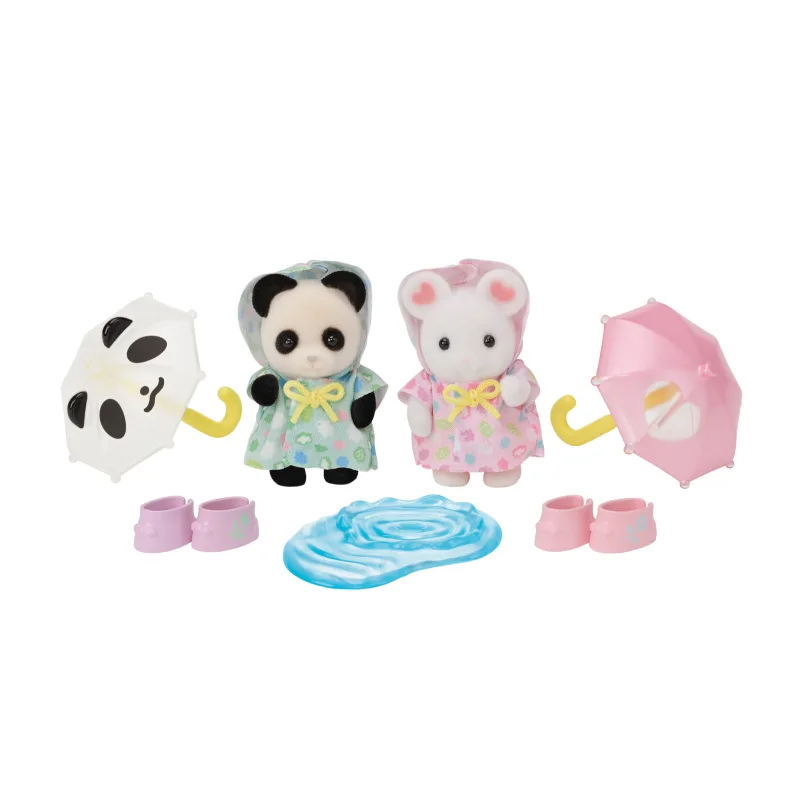 Sylvanian Families Prechádzka v daždi Baby Duo