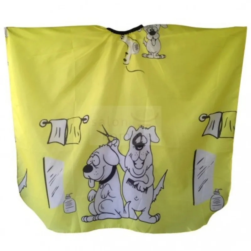 SALON KOMPLET Detská pláštenka na strihanie vlasov PSÍCI- žltá