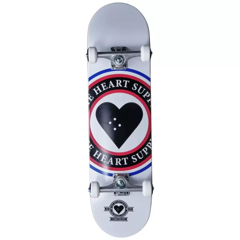 Heart Supply Insignia Check 8.25" Skateboard - White