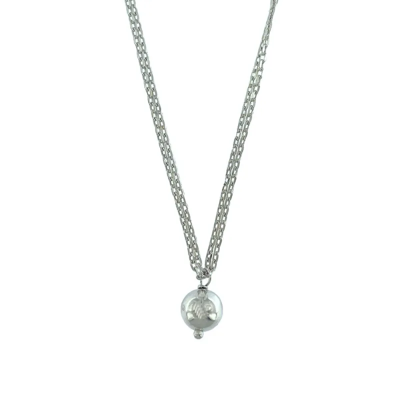 Strieborný náhrdelník s guľôčkou dĺžka náhrdelníka 45cm