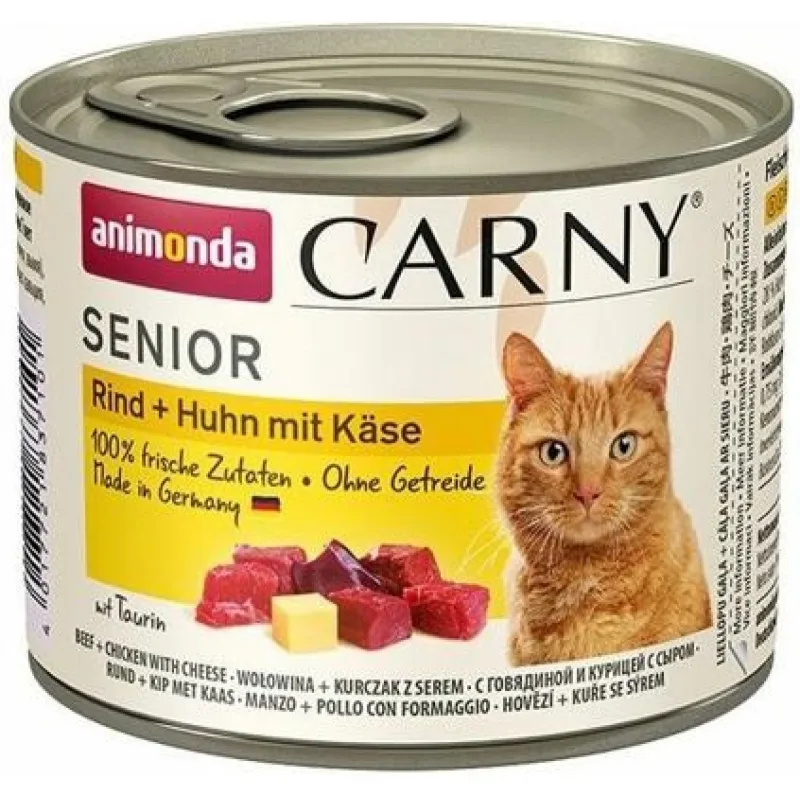 Animonda CARNY® cat Senior hovädzie,kura a syr 6x 200 g