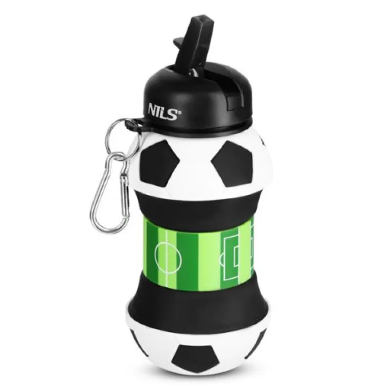 Skládací silikonová láhev NILS Camp NC4104, 550ml, fotbal