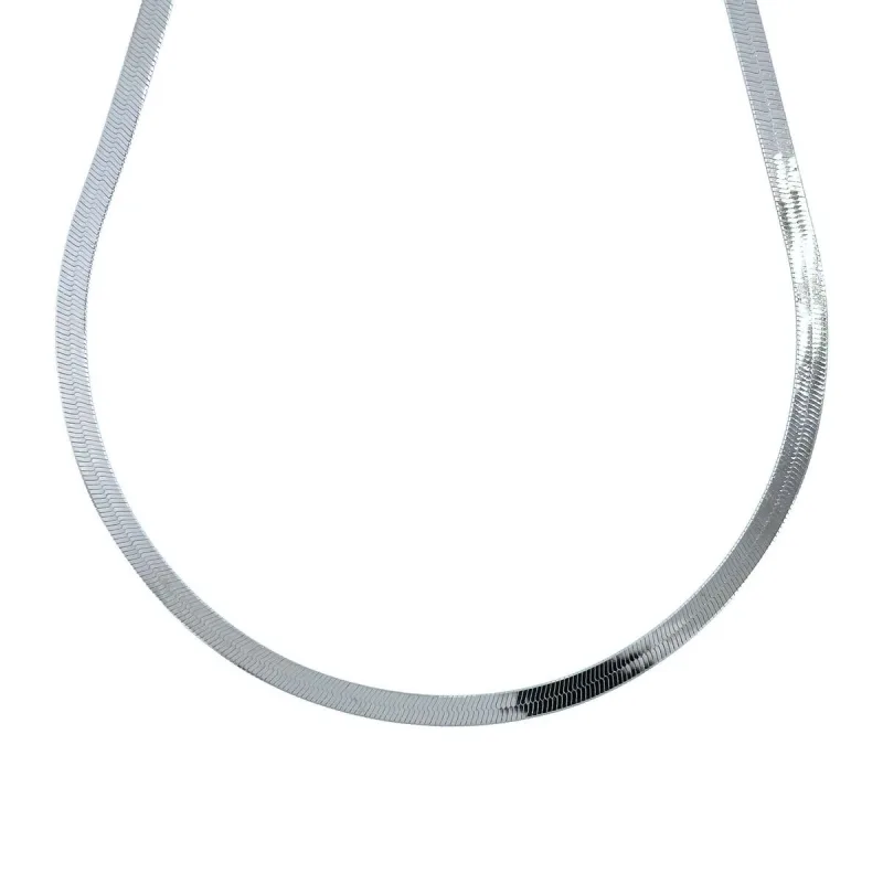 Strieborný náhrdelník plochý hádok dĺžka retiazky 45cm