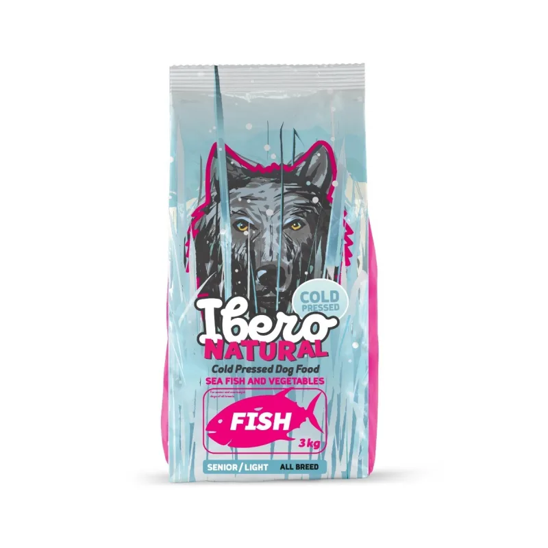 IBERO GF Ibero Cold Press Dog Senior/Light All Breed Fish - 4x3kg