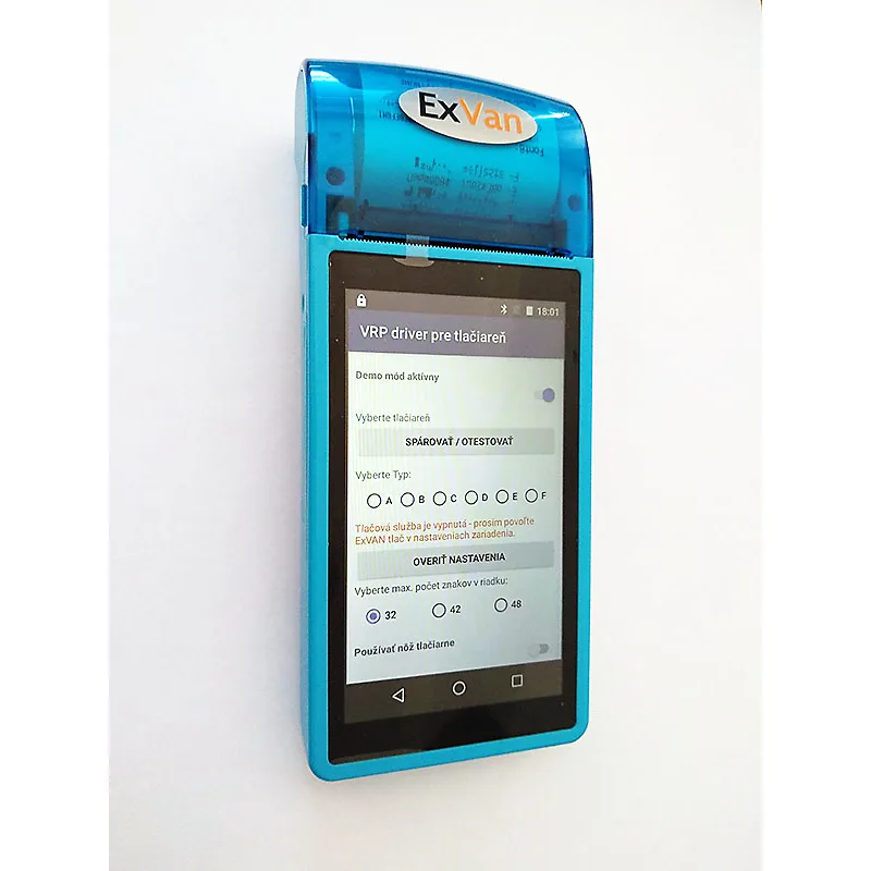 Tlačiareň k virtuálnej pokladni VRP ExVan MiniPOS 02 - virtuálna registračná pokladnica