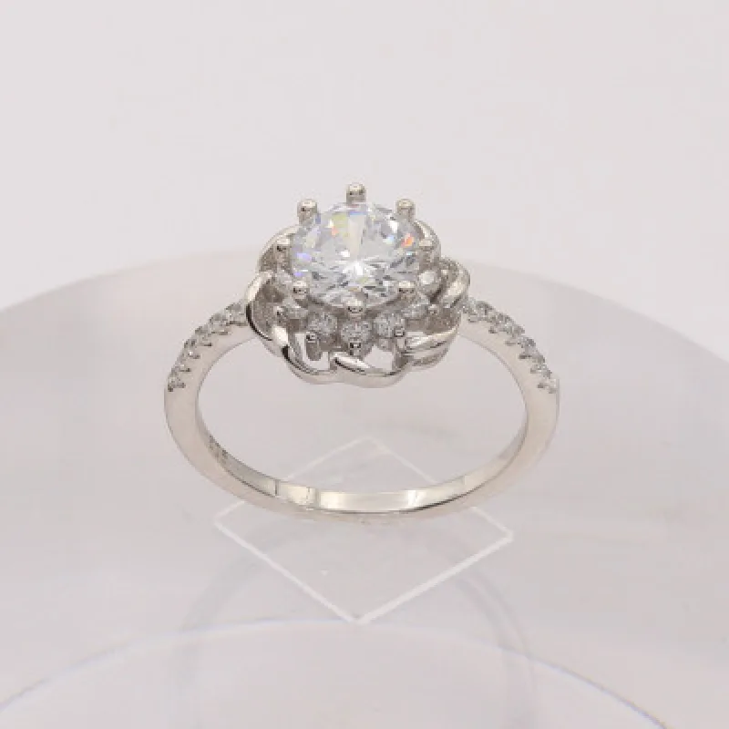 Strieborný prsteň s kameňom KA R2951, 54