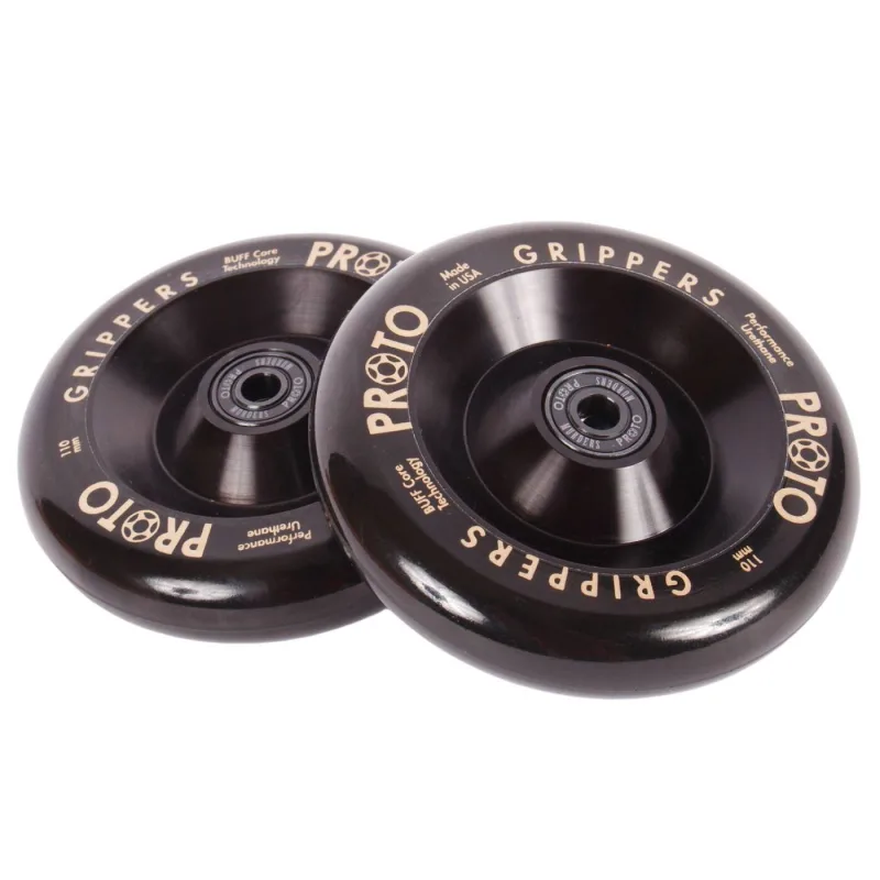 Proto Full Core Grippers Pro Scooter Wheel 2-Pack - Black