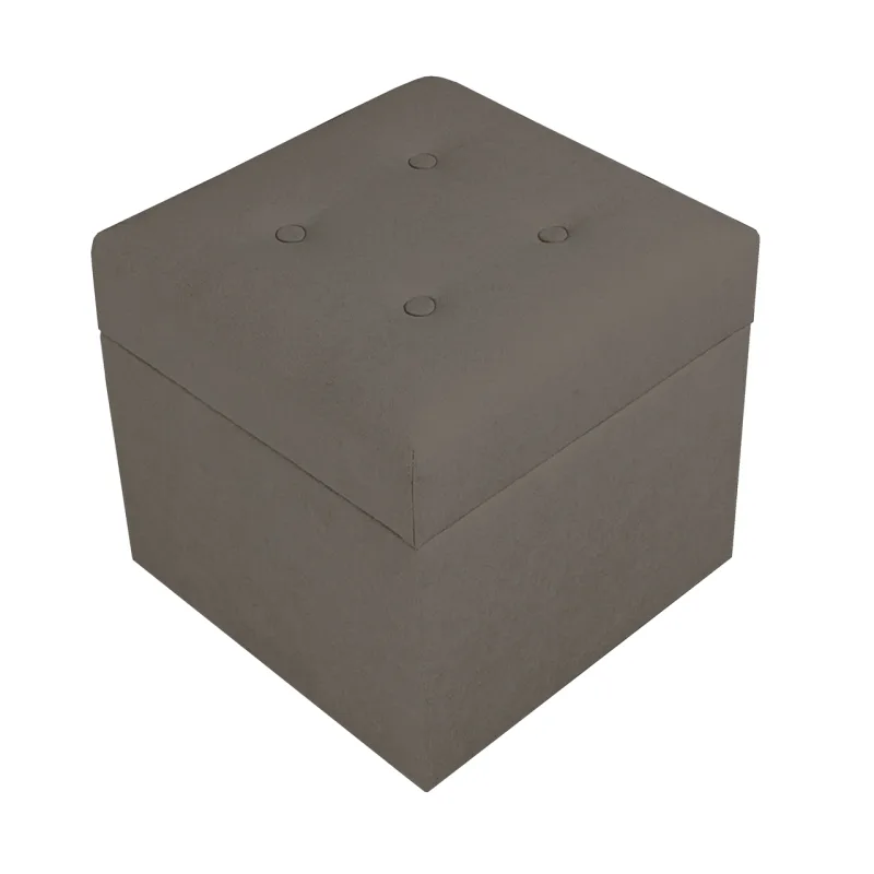 Well Done Valletta – čalúnený taburet s úložným priestorom a prešívaním Barva: 28 čokoládově hnědá