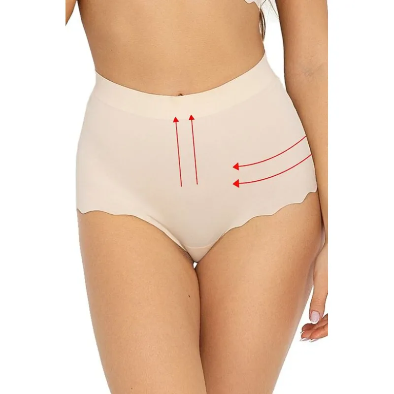 Sťahovacie tangá s vyšším pásom Feel Good béžové XXL