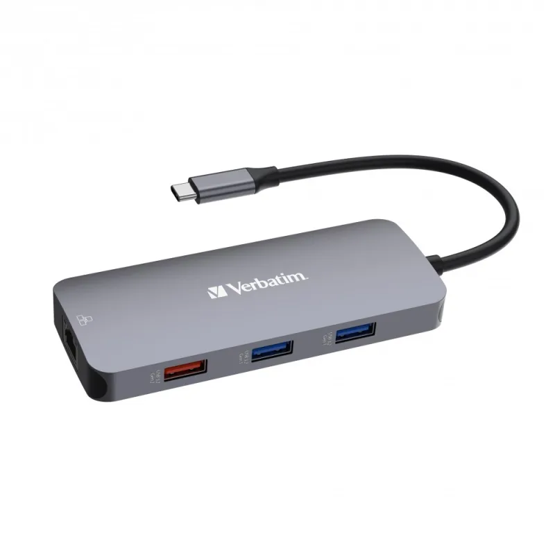 VERBATIM Hub USB-C Pro Multiport 9 Port, 3x USB 3.2, 2x USB-C, HDMI, …