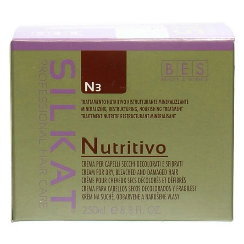 BES Silkat Nutritivo N3 Regeneračná zábalová maska pre extrémne poškodené vlasy 250ml