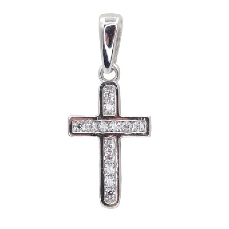 Zlatý prívesok krížik KA OP003W, 0.6 g, 0.60 g