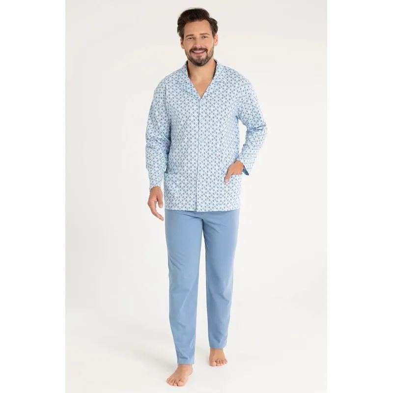Pánske pyžamo Armando modré dlhé XXL