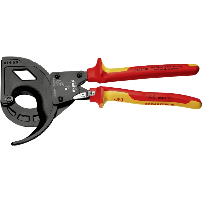 Kliešte na káble račnové Knipex 320 mm VDE 1000V 9536320