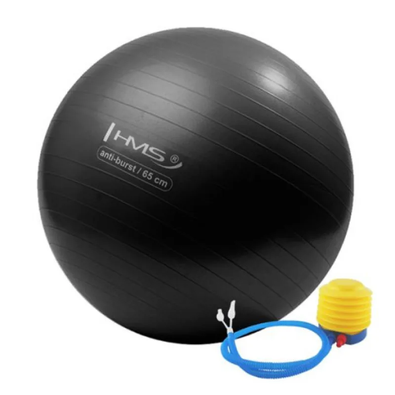 Gymnastický míč HMS YB02, 65 cm, černý