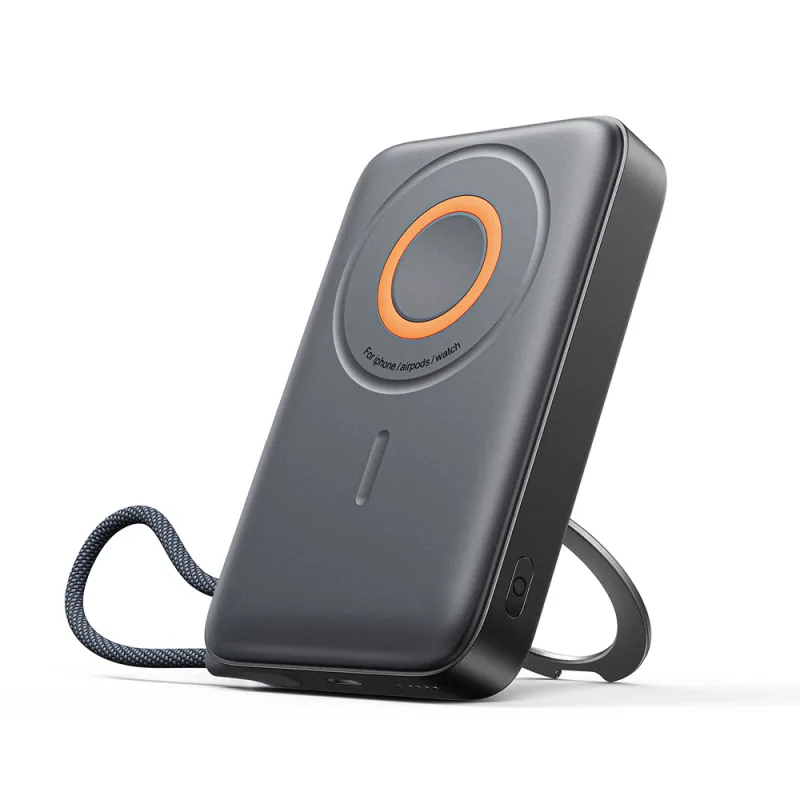 Powerbanka Joyroom JR-PBM02 22,5 W 10 000 mAh 3v1 magnetická indukčná kompatibilná s MagSafe so vstavaným káblom – čierna