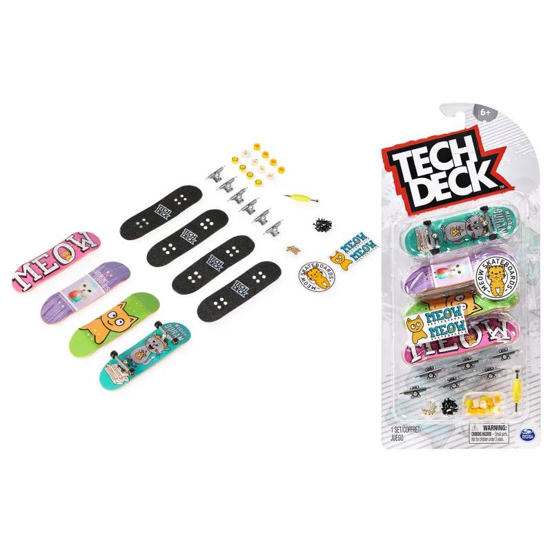 TECH DECK Fingerboard 4 Pack Meow skateboards
