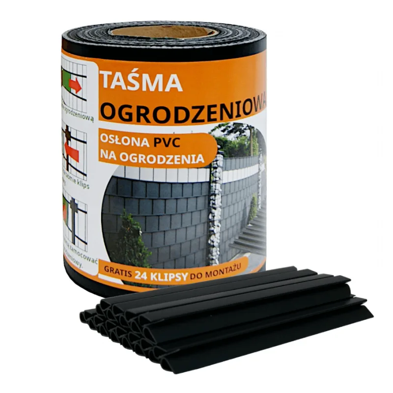 Ekspan Krycí panel plotu + UV 24 klipov 19cmx35m Barva: černá RAL 9005