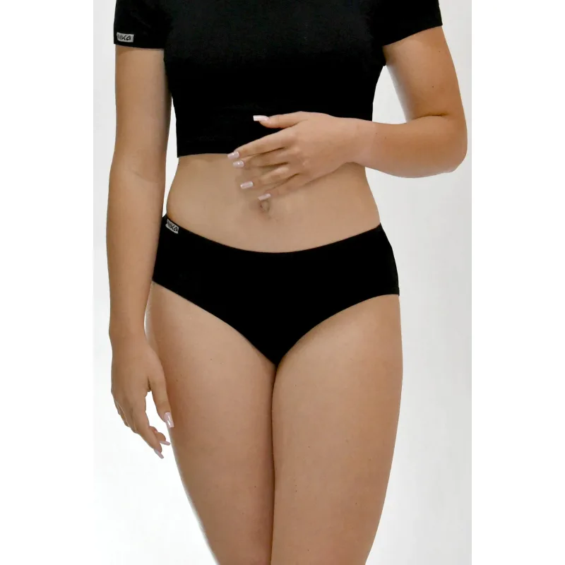 Bambusové nohavičky s antibakteriálnym klinom NIKA SPORT - S, čierne