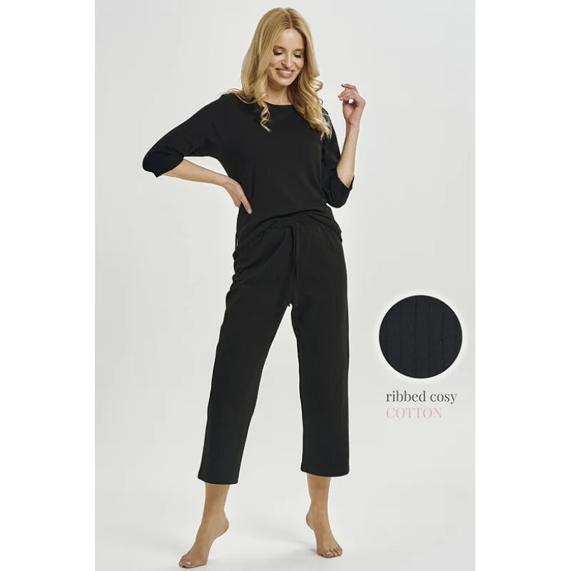 Dámske 3/4 pyžamo Melania čierne L