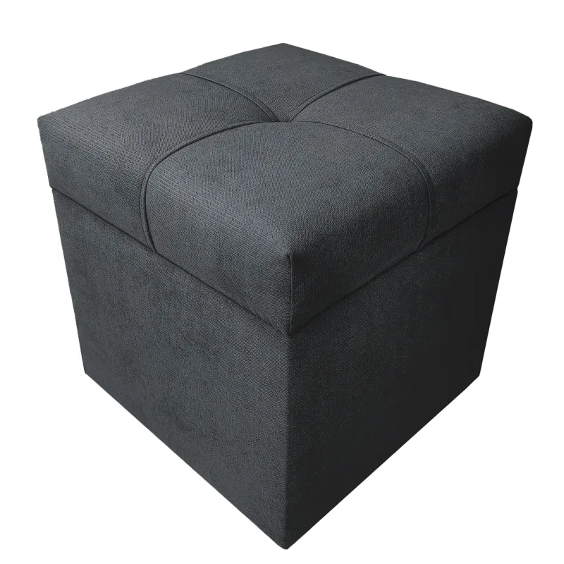 Taburetka Well Done s kockou na uskladnenie 1 mäkká 40x40 rôznych farieb Barva: 97 antracitová